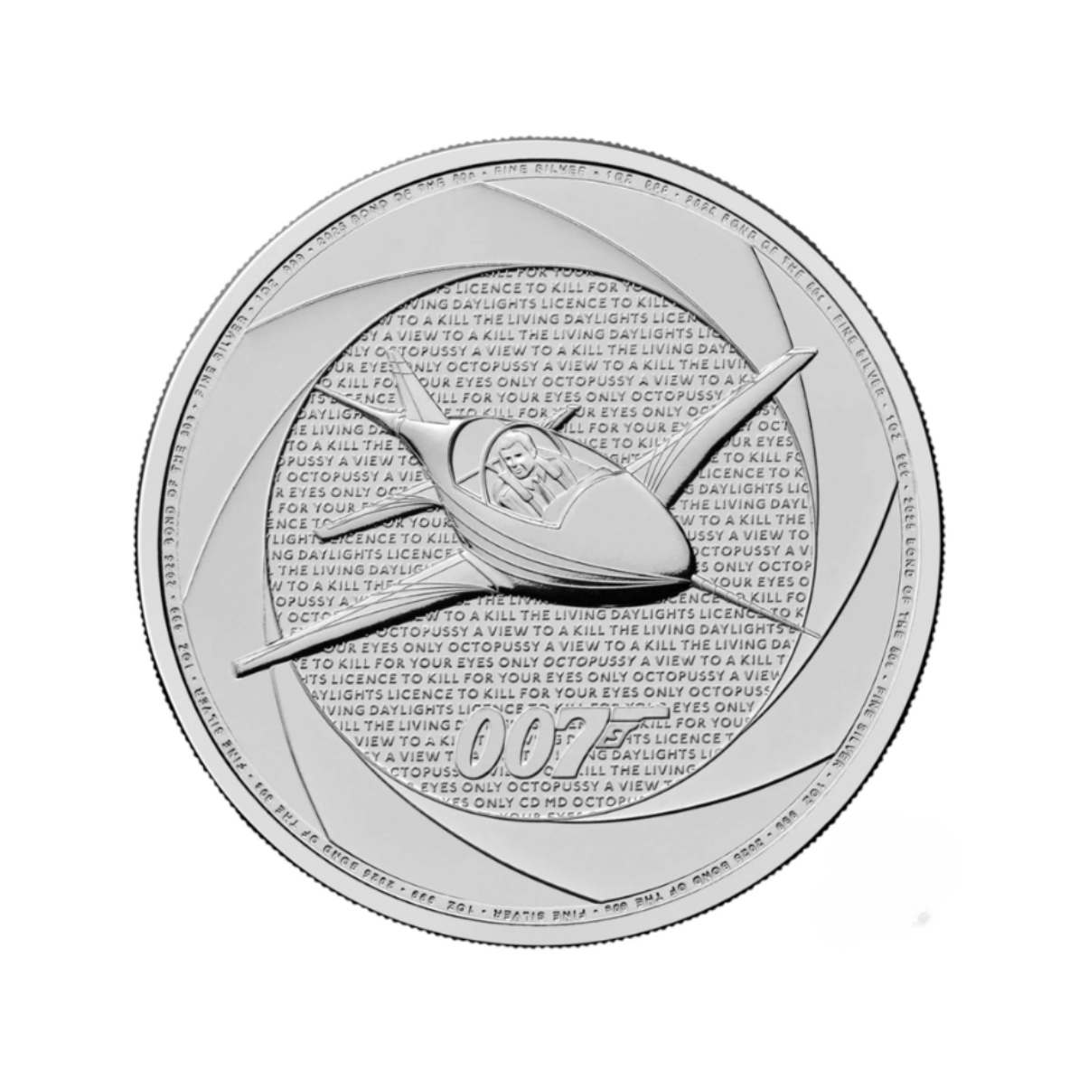 2025 Six Decades of 007, Bond of the 1980s 1oz Silver Coin